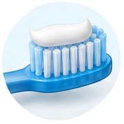 Brosse à dents avec une noisette de dentifrice