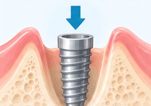 Insertion de l’implant dans l’os de la mâchoire